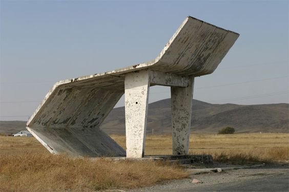Soviet bus shelter by Christopher Herwig.