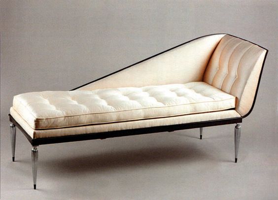 Émile-Jacques Ruhlmann, Daybed, 1928. Macassar ebony and silvered bronze.