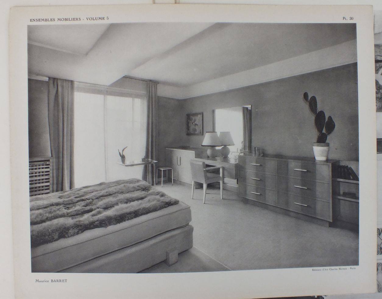Image from Ensembles Mobiliers, Volume 5. Interior by Maurice Barret. Publication created by Charles Moreau.