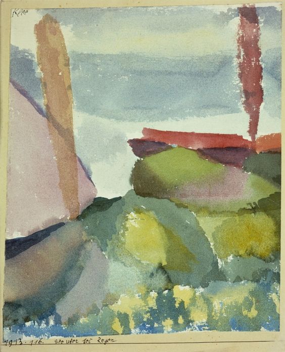 Seeufer bei Regen (Seaside in the Rain), 1913.