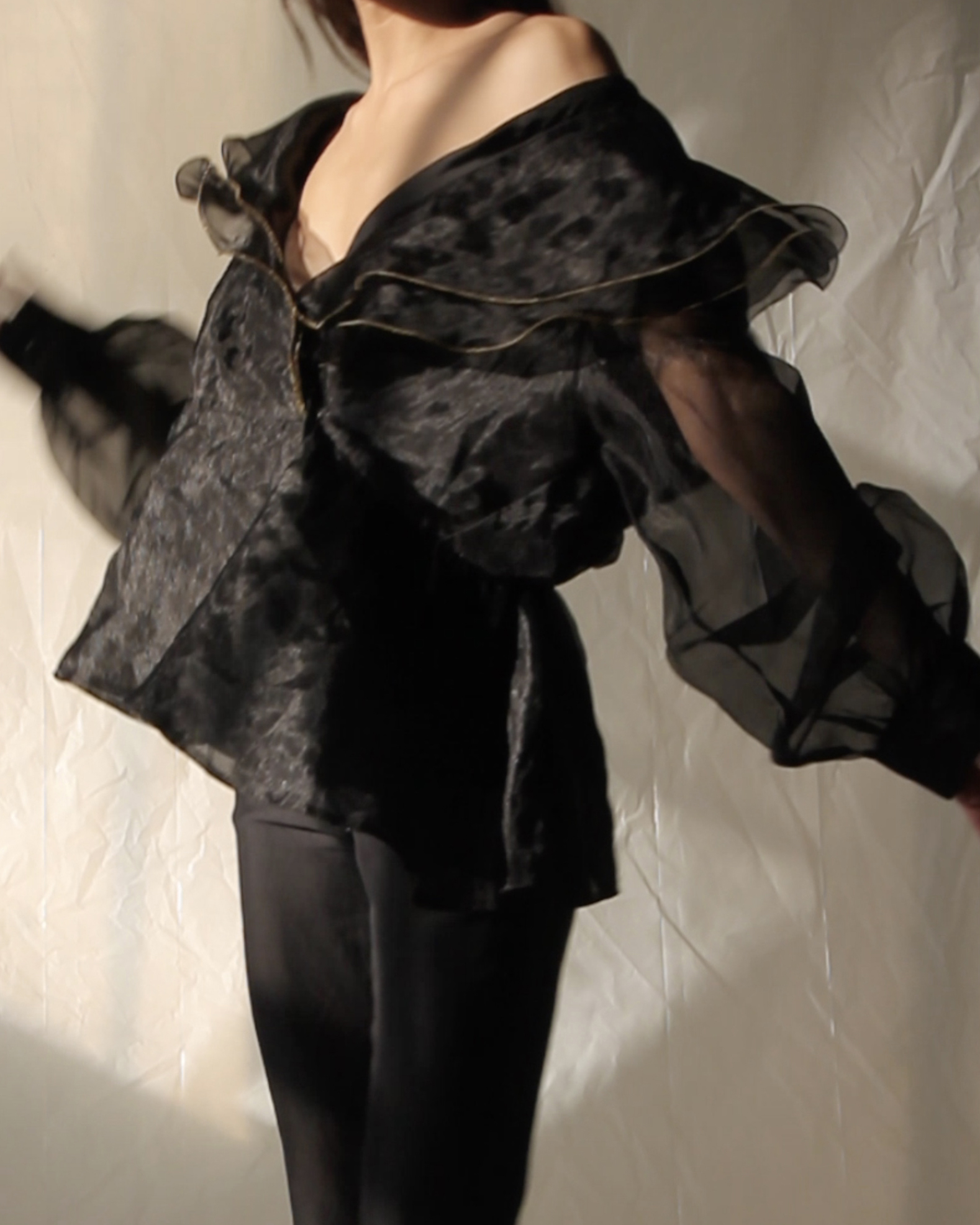 organza wrap jacket