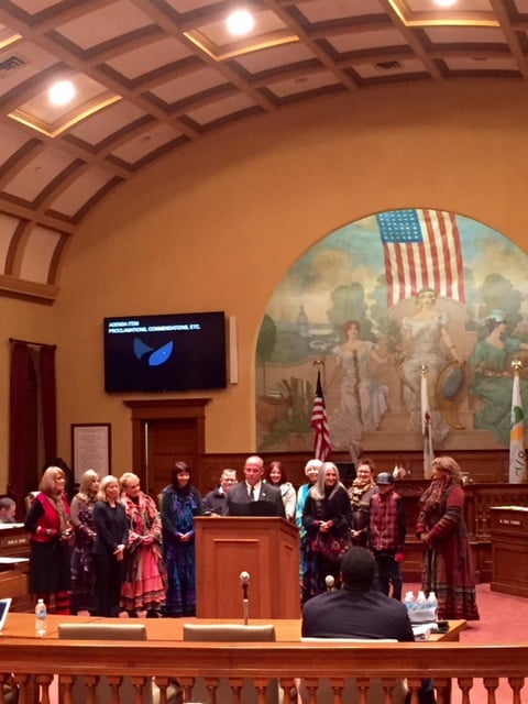 Mayor Ardis reads the proclamation.