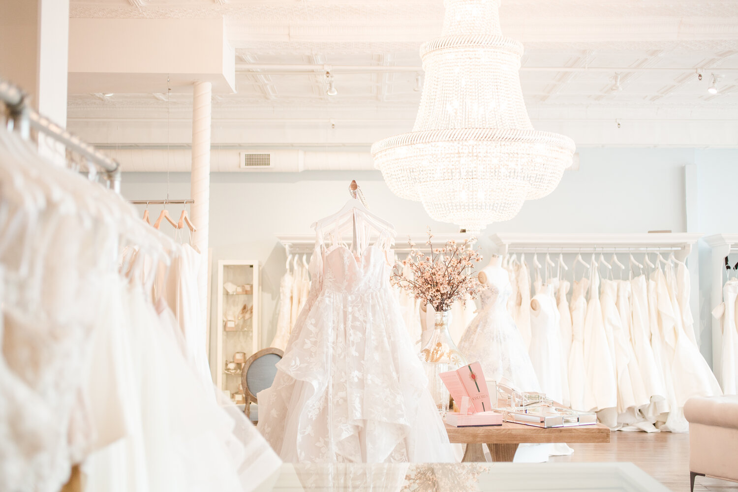 Wedding dress shopping at La Jeune Mariee bridal boutique