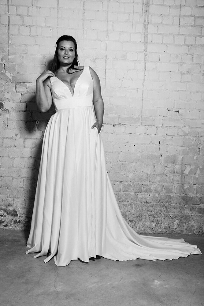 studio levana narnia without sleeves wedding dress