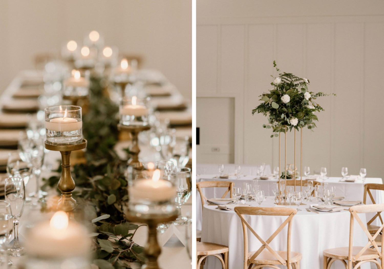 wedding reception details at Magnolia Hill Farm