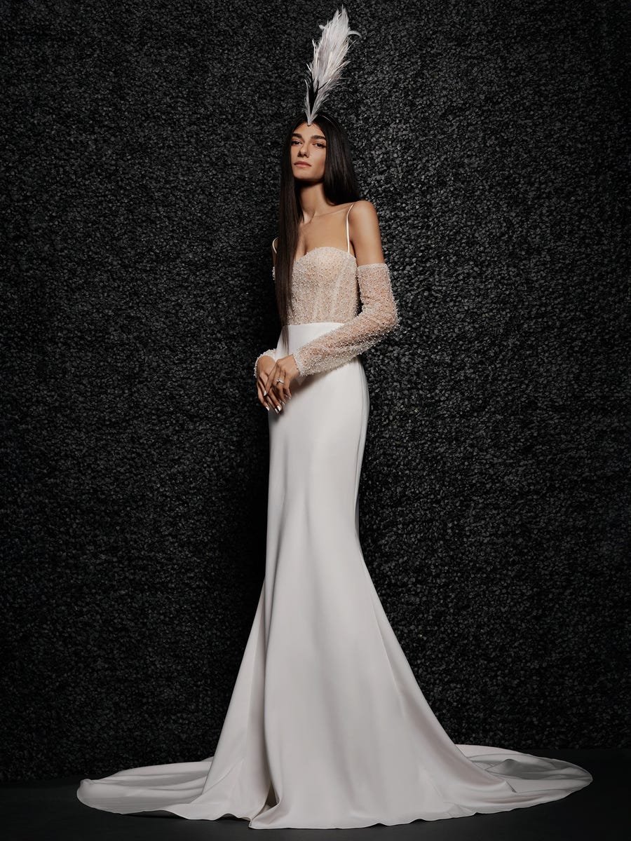woman wearing Vera Wang Bride Laure wedding dress