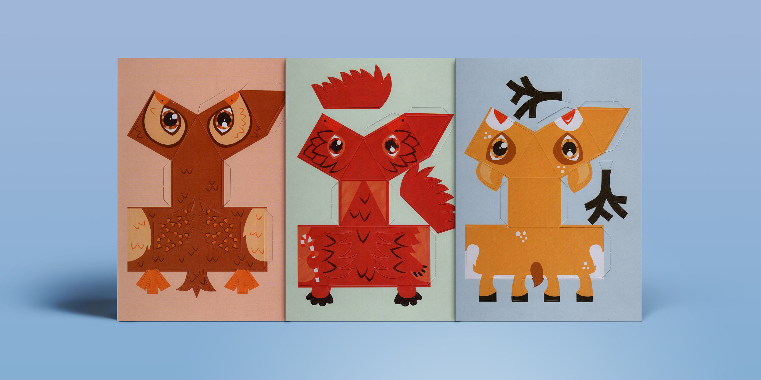 Christmas Creature Postcards