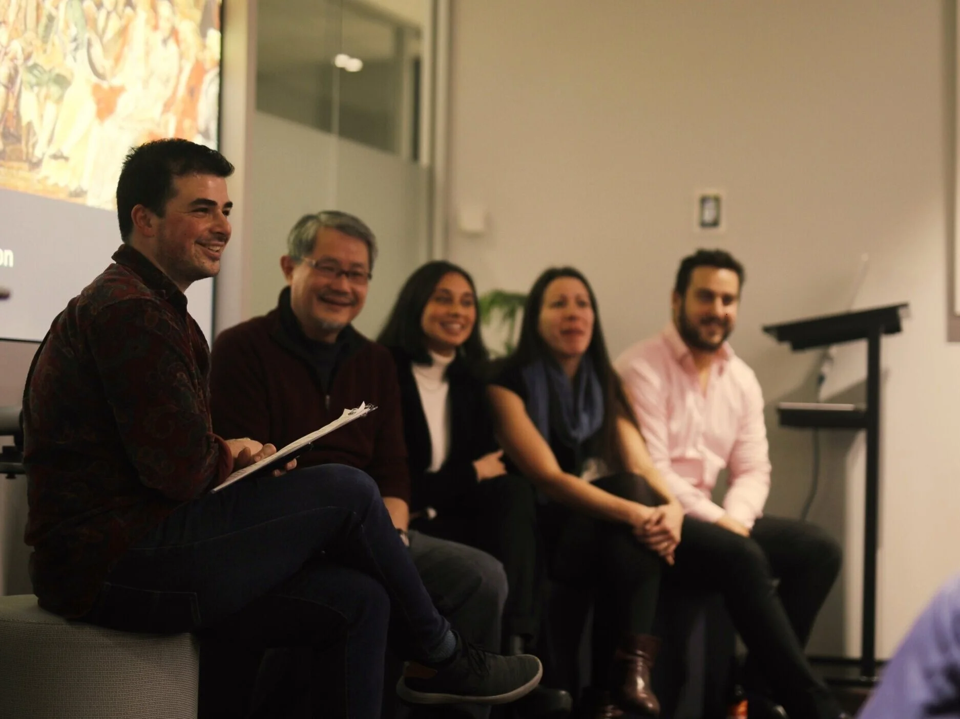 A panel discussion at Our Community House’s B Corp night. Hearing stories of impact from other B Corps and sharing our own.