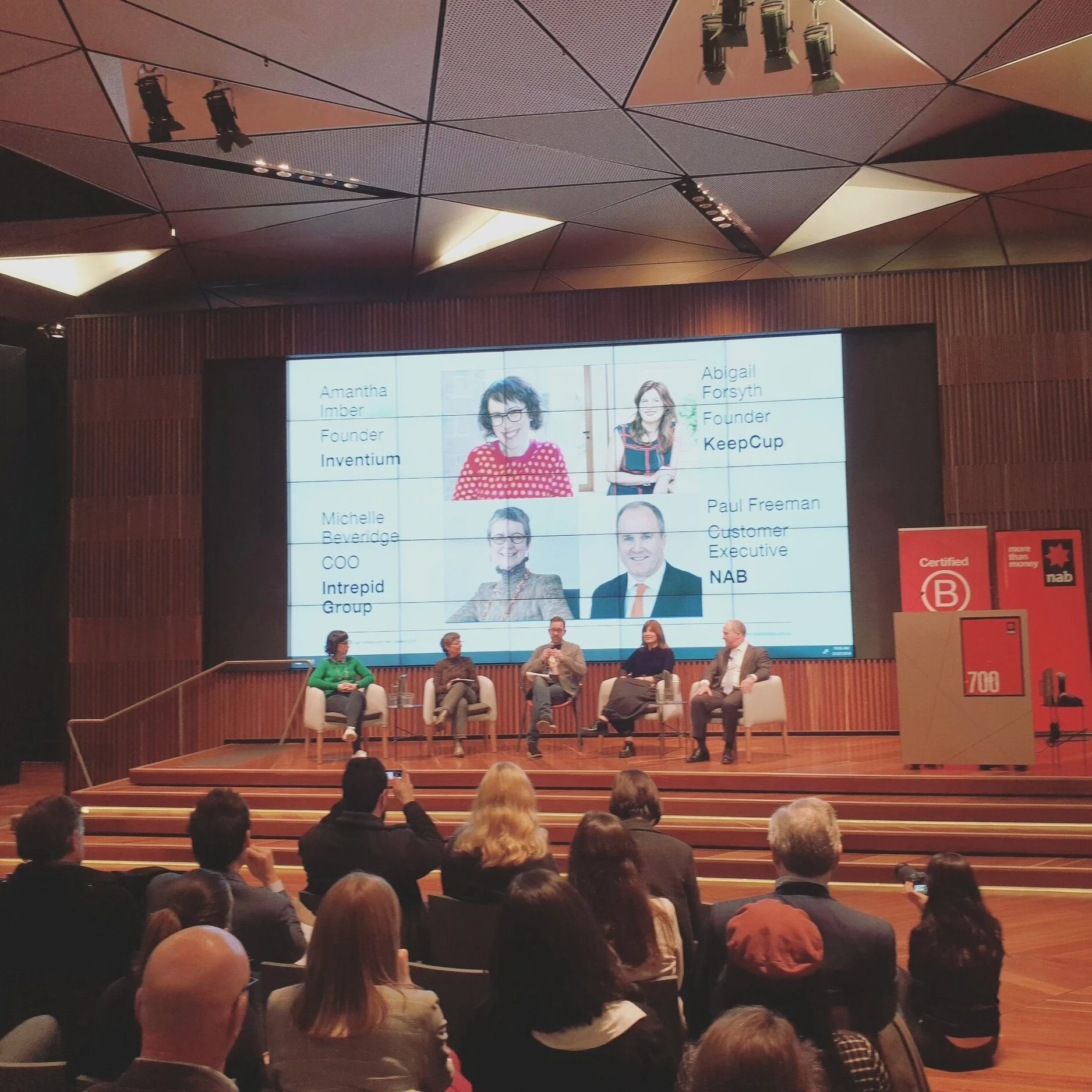 A B Corp panel event where business leaders discussed innovation, community and sustainability and the influence businesses can have.