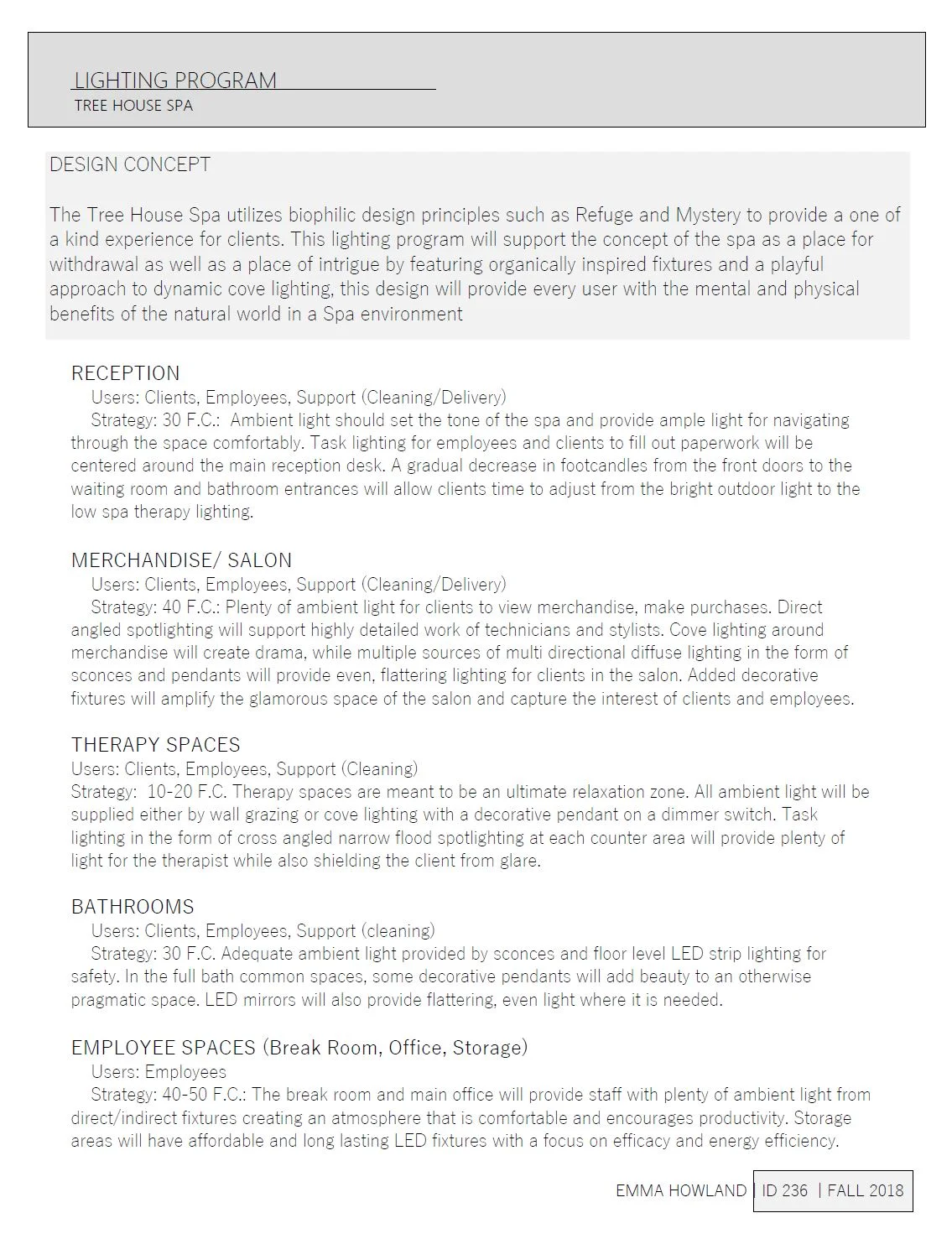 Spa Lighting Concept Presentation 