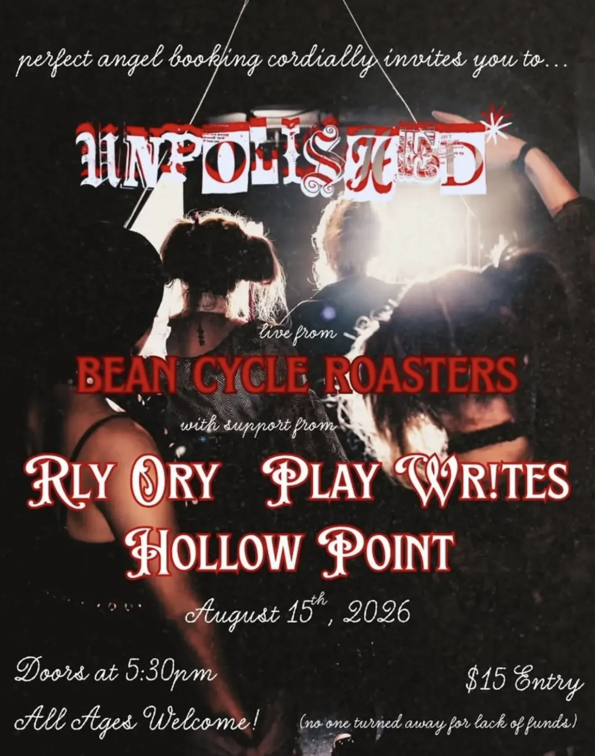 Unpolished (LA), RLY ORY, Play Wr!tes, and Hollow Point at Bean Cycle Roasters