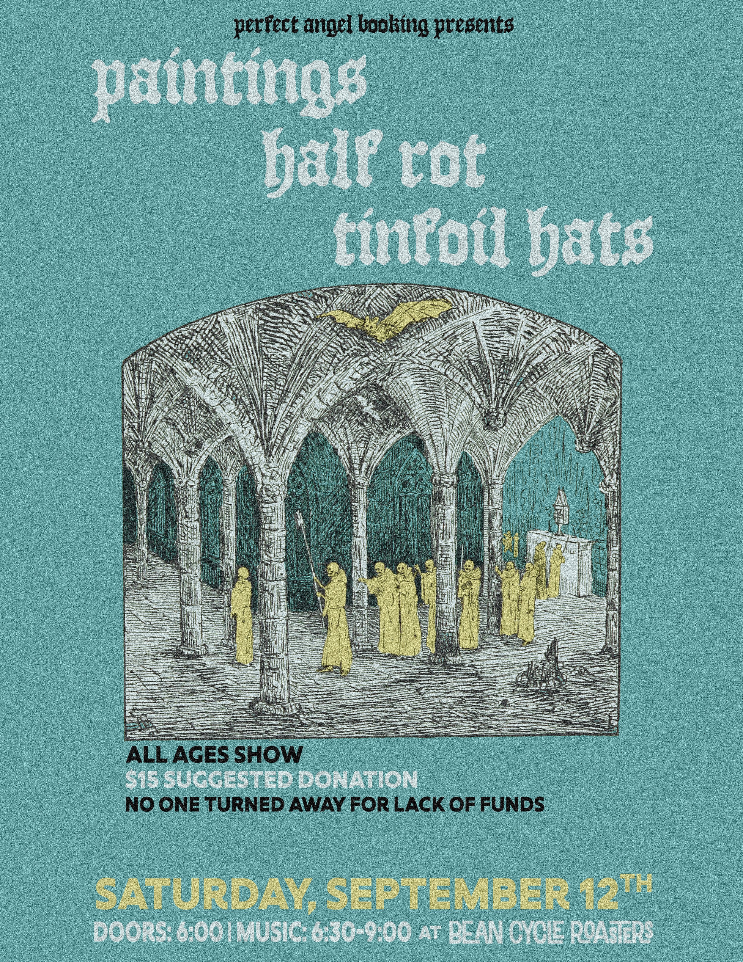 LIVE MUSIC: Paintings, Half Rot, and Tinfoil Hats on the Bean Cycle Patio