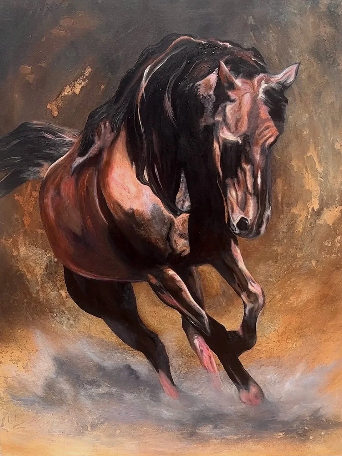   Panu,  2023  Acrylic and oil on canvas  48 × 60 in  Available 