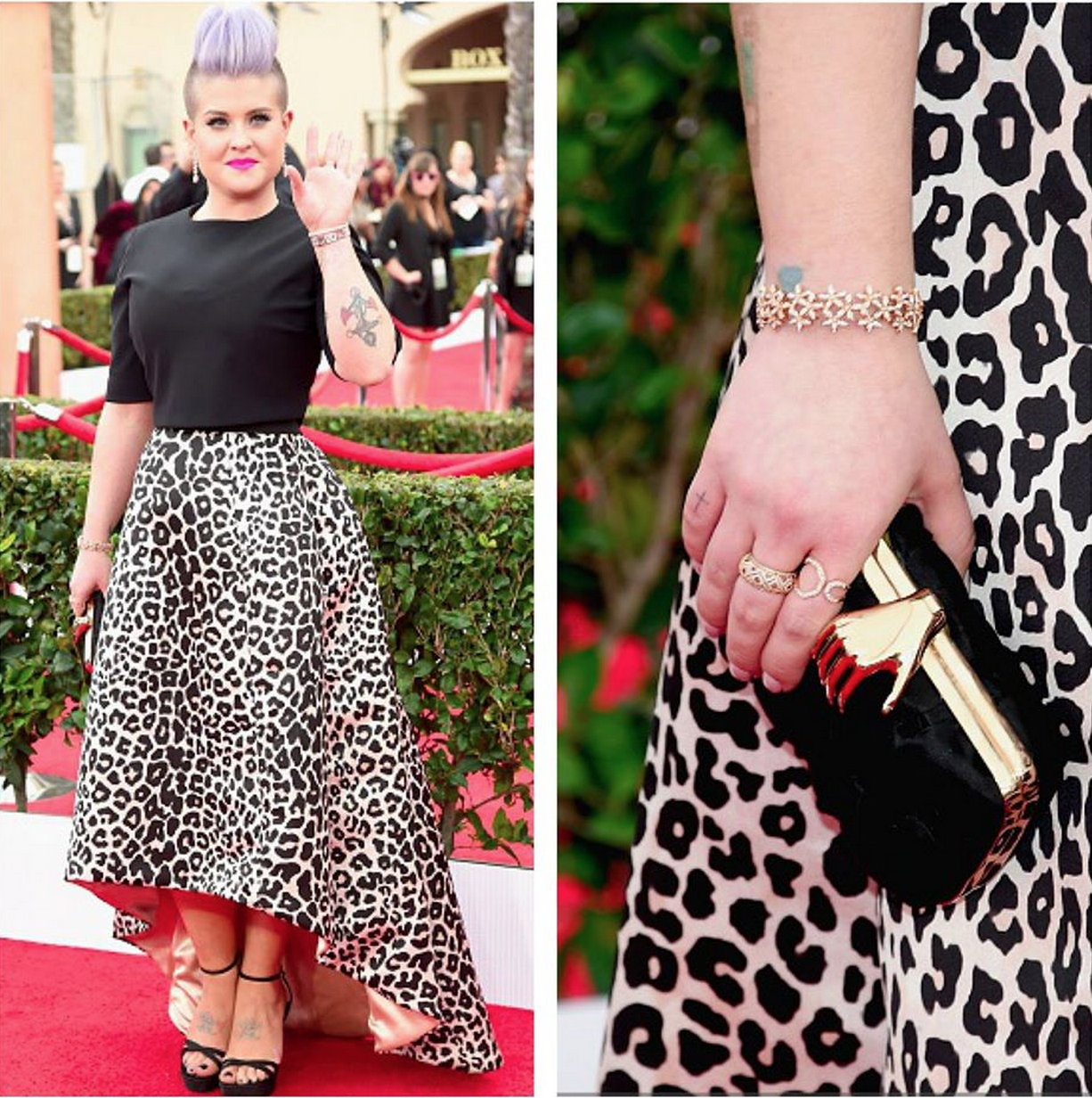 Kelly Osbourne Wearing Elisabetta Franchi and Benedetta Bruzziches Clutch - SAG Awards