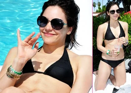 Katherine McPhee wearing Eco Swim by Aqua Green - Coachella