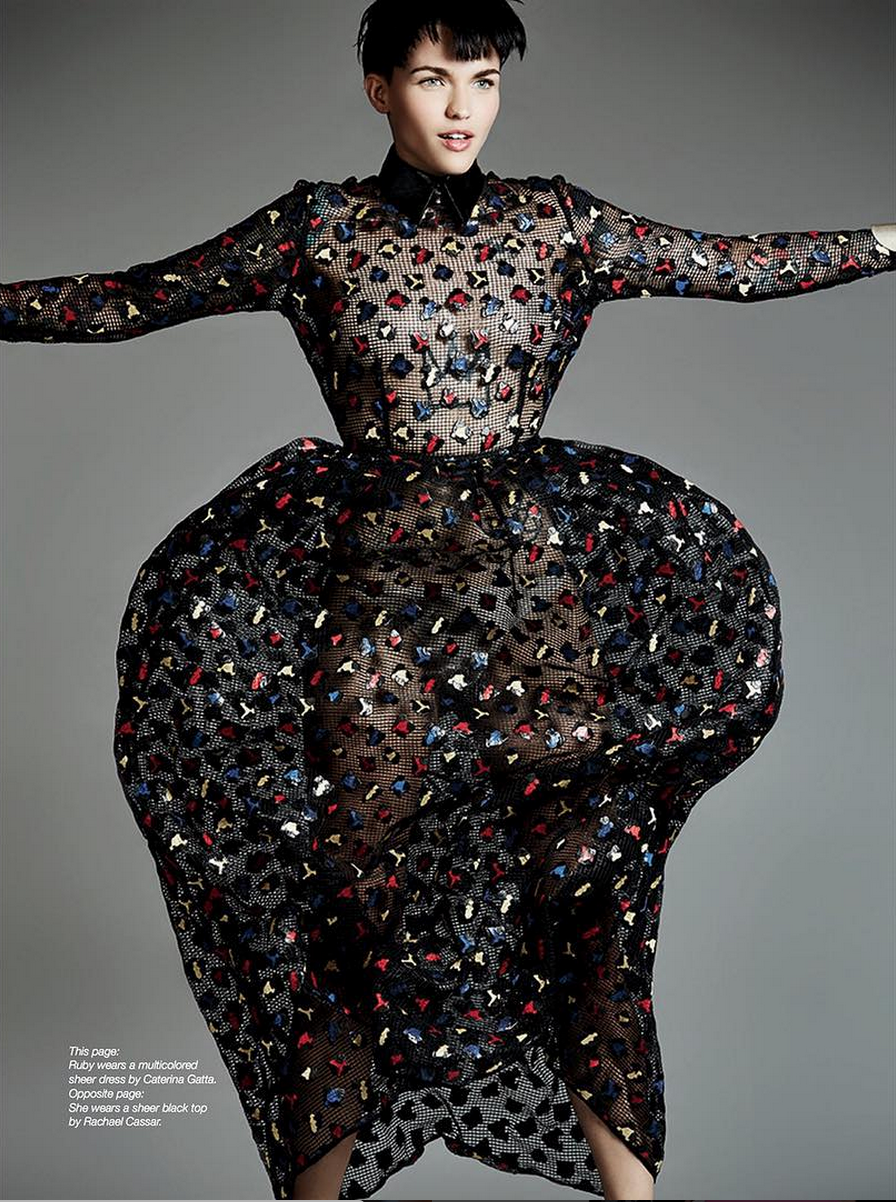 Ruby Rose wearing Caterina Gatta in Untitled Magazine