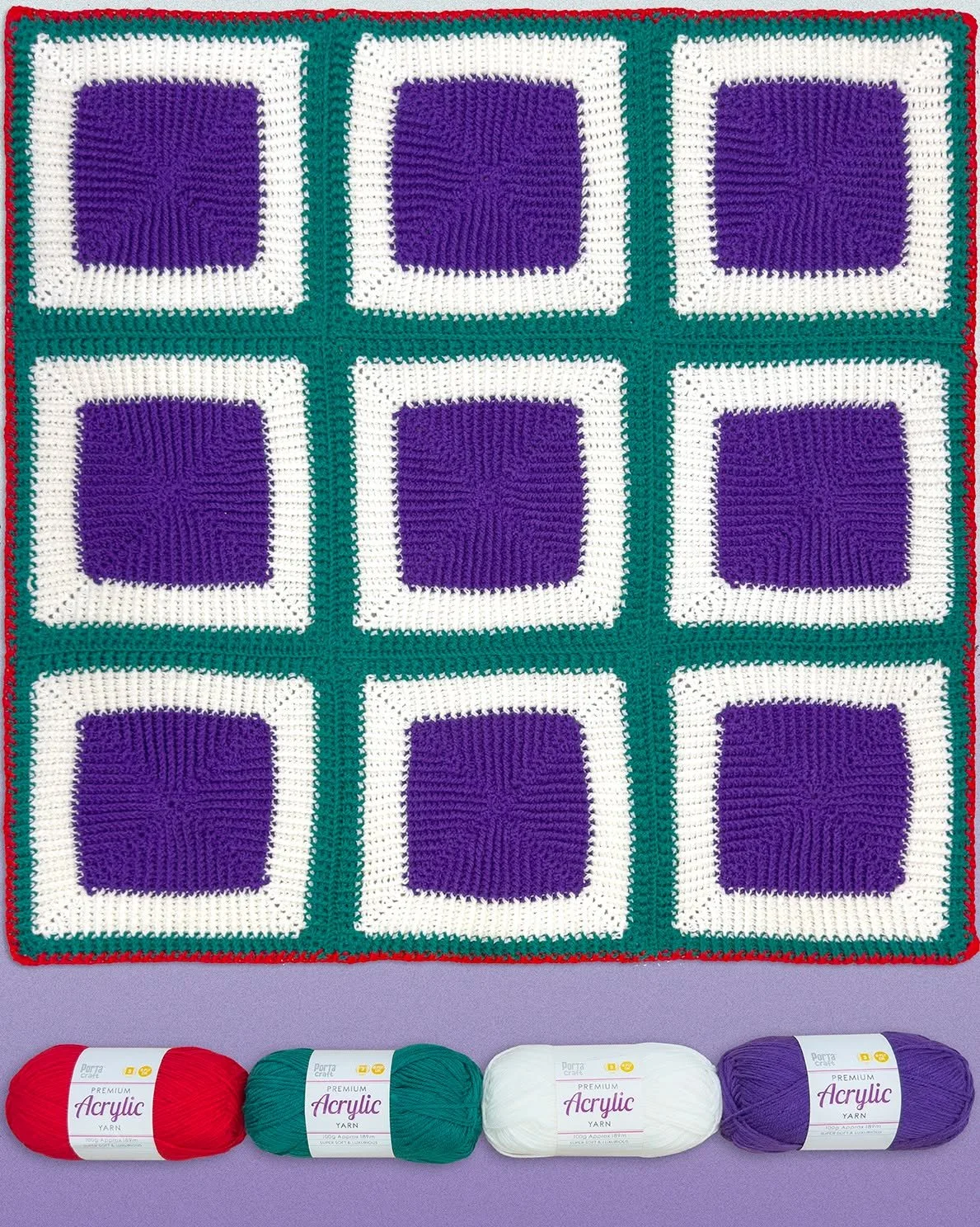 A big thank you to Shaz for sharing this picture of her Free Dockers blanket, made with Porta Craft Acrylic Yarn. Way to go Shaz!
