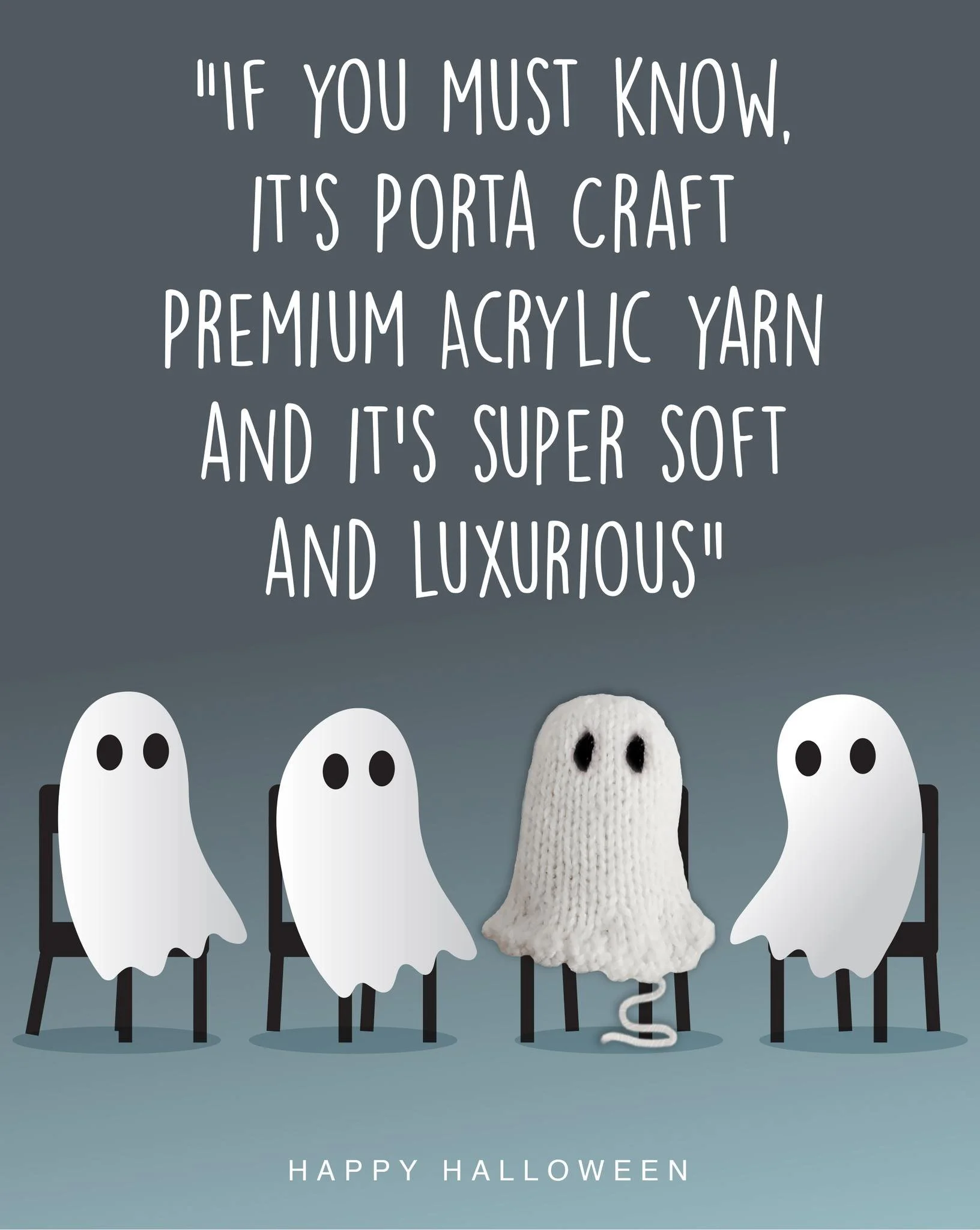Yarn to die for! 👻👀🤣 Happy Halloween

#yarn #premiumyarn #acrylicyarn #soft #supersoft #luxurious #knit #sew #crochet #make #create