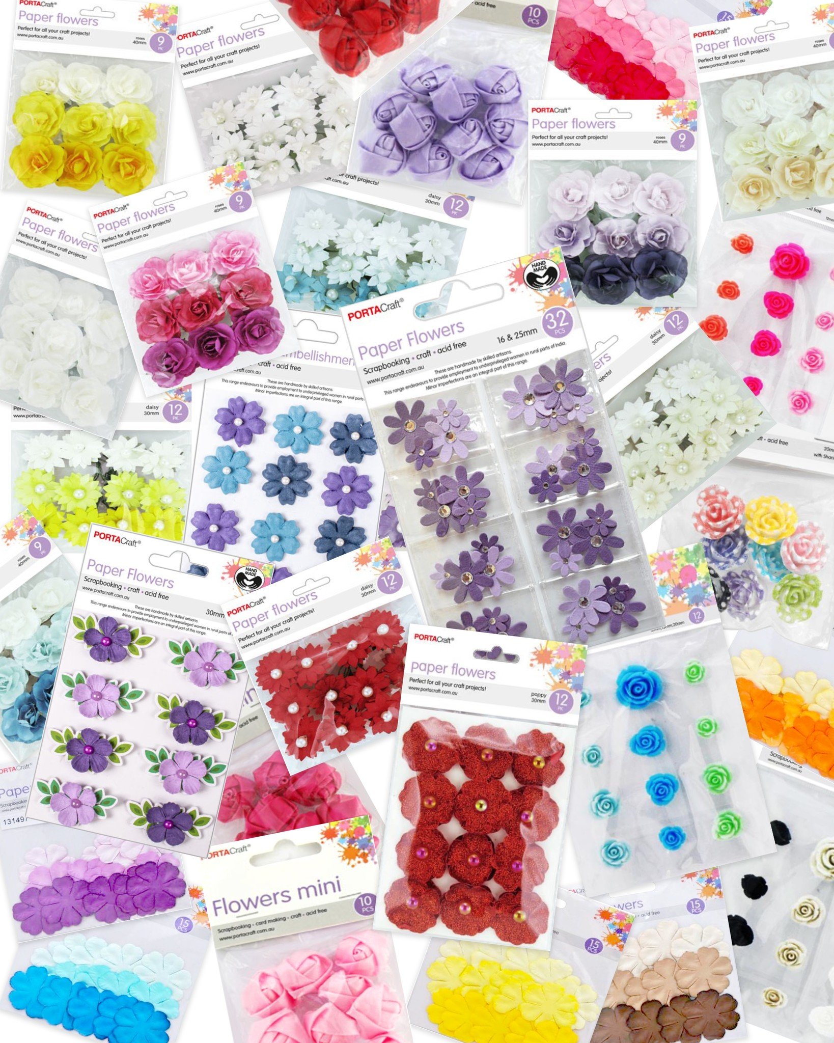 Spring has sprung! Check out our gorgeous flower embellishments, guaranteed to brighten up your next craft project. Order now.