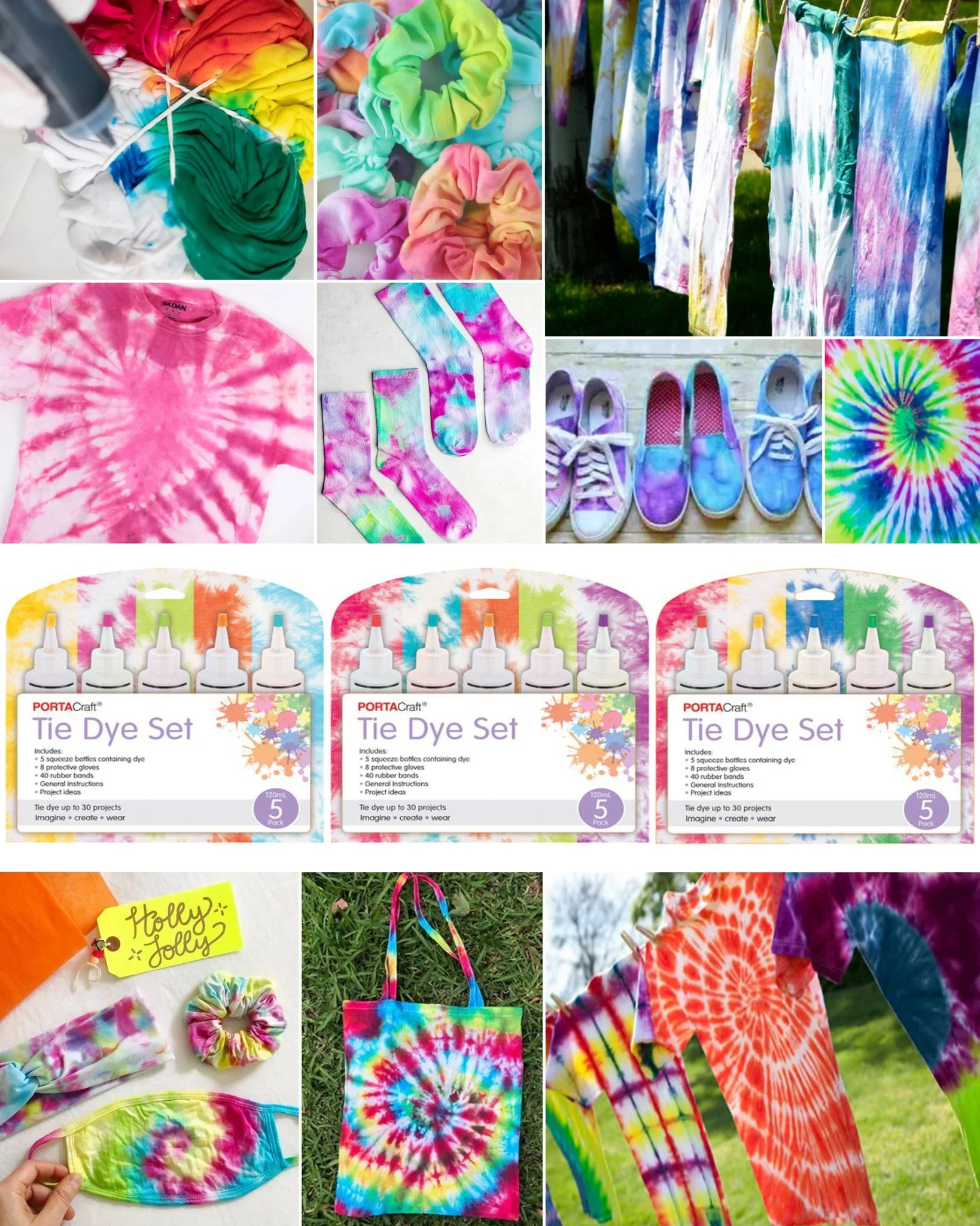 Summertime is tie dye time!😎For bright beachy vibes splash on your favourite tie dye colours, add a twist of creative inspo and your good to go. Whilst stocks last. 

#tiedye #craft #make #create