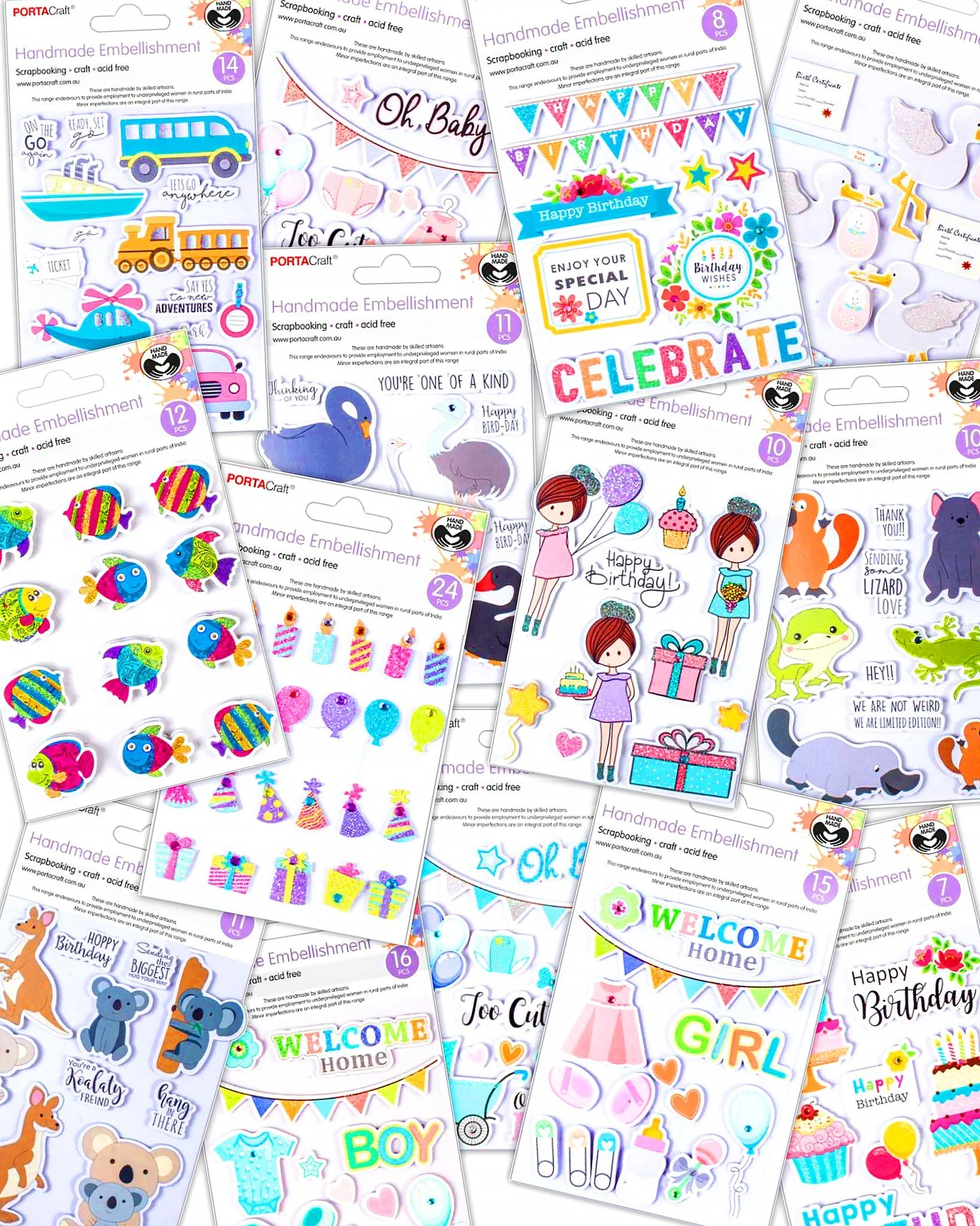 Grab a bunch of our handmade 👐 embellishments to elevate your next craft project🤗

#stickers #craft #embellishments #create #make