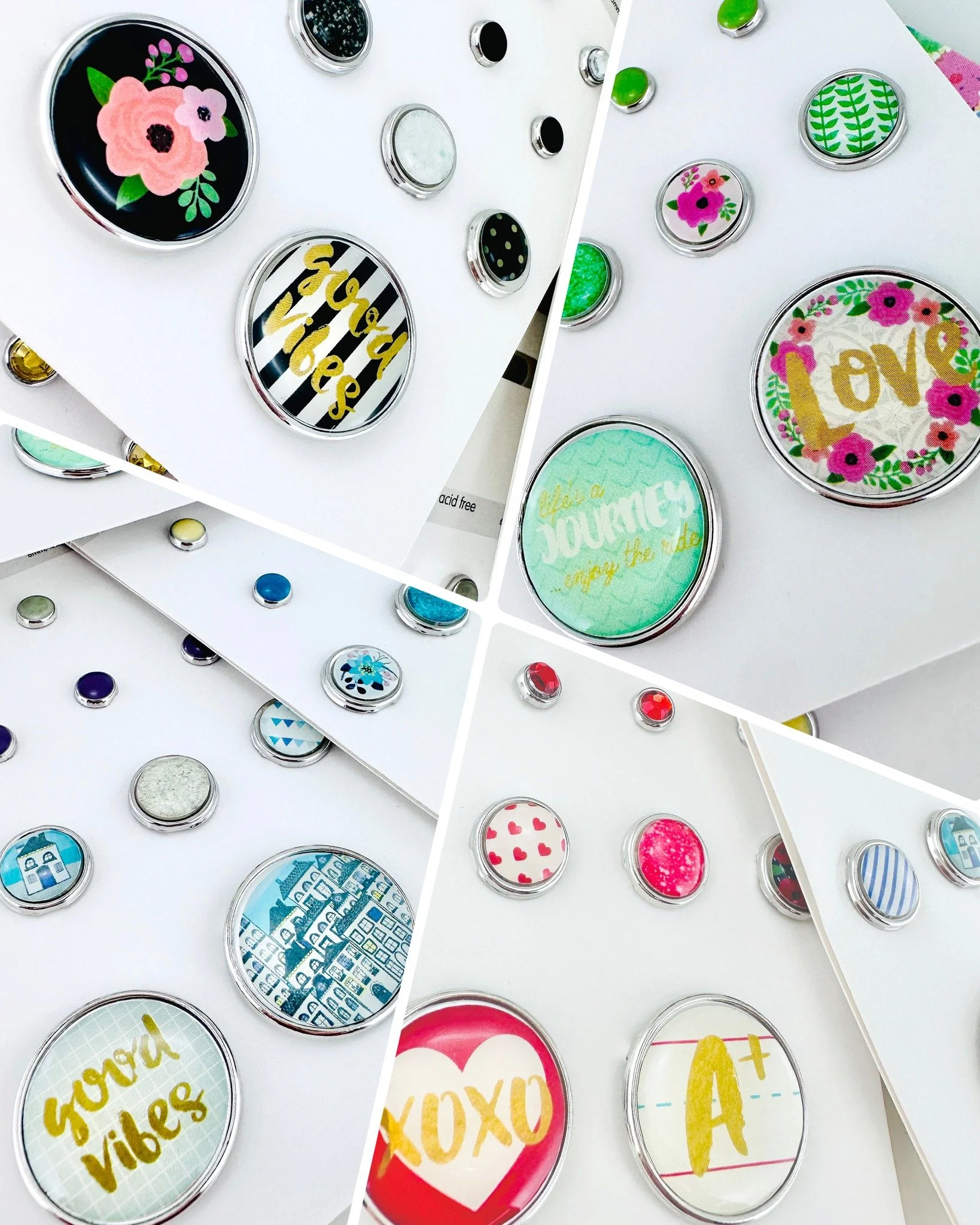 We have some beautiful brads!😊
A versatile, decorative fastener used to secure cardstock or fabric together. Ideal for scrapbooking, card making, and paper crafts. Order now.

#brads #scrapbooking #craft #make #create