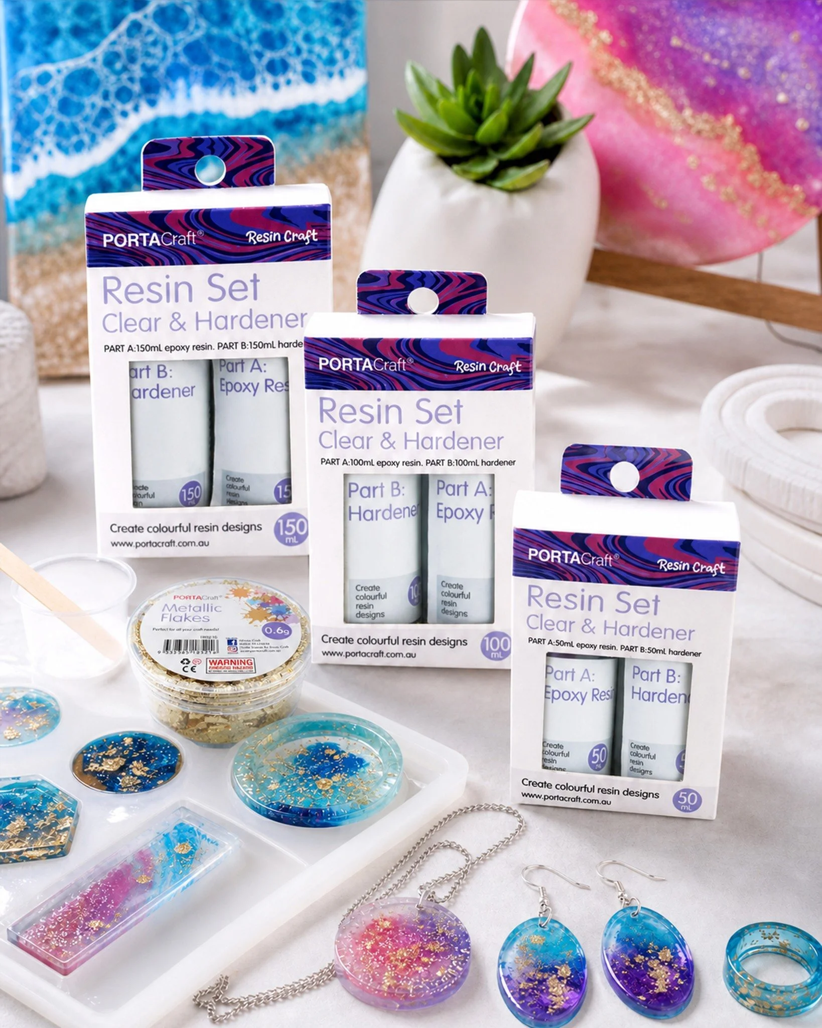 ✨🌈 Bring Your Resin Creations to Life with Porta Craft Resin Sets! 🌈✨
Create stunning, glossy resin projects with the Porta Craft Resin Set! Whether you're just starting out or you're an experienced resin artist, our resin sets make it easy to craf