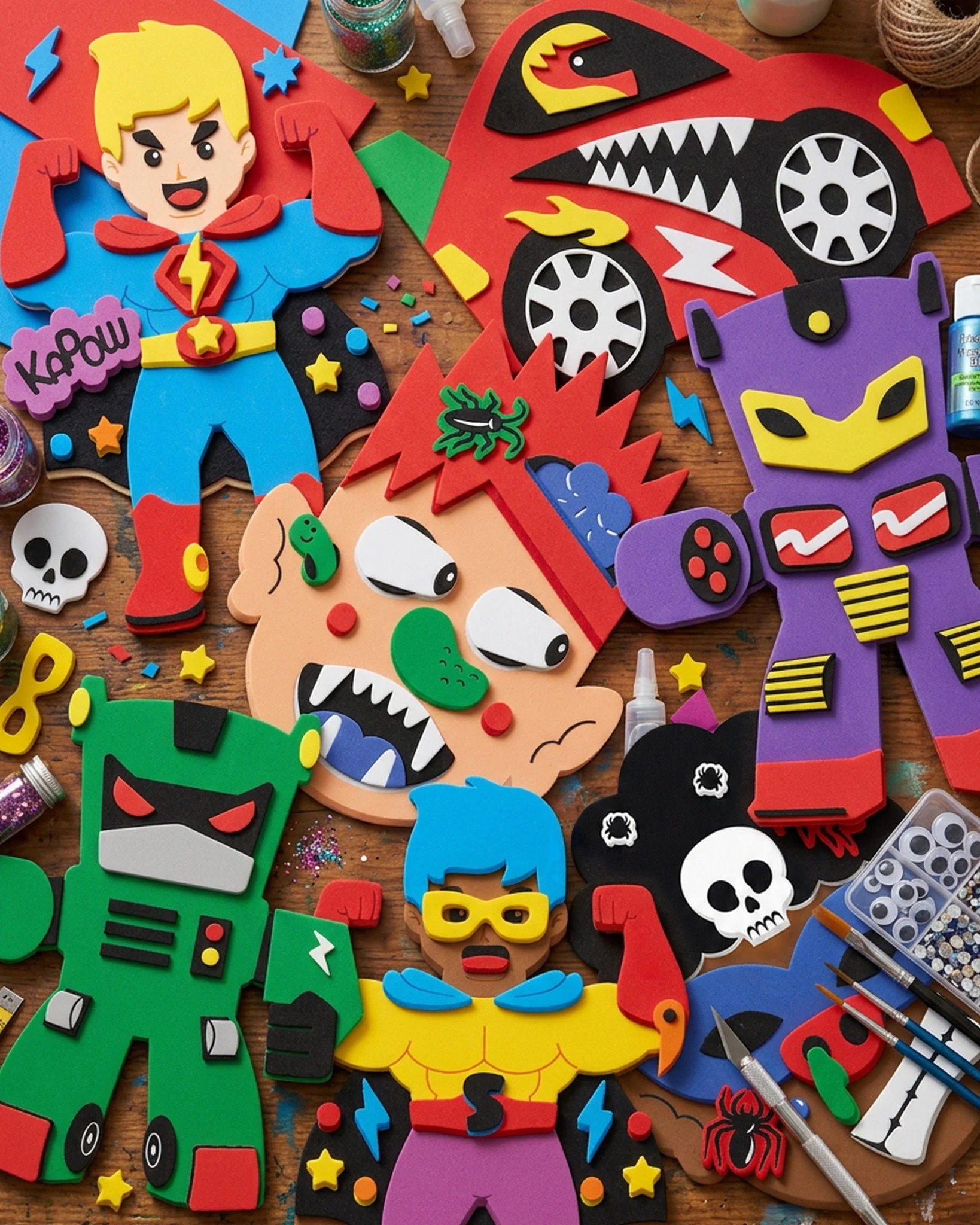 🎨🦸 CREATE YOUR OWN FOAM DECOR! 🦸🎨
Let little imaginations run wild with our Create-Your-Own Foam Decorator Sets! A fun and creative craft activity that lets kids design, decorate, and bring their own colourful creations to life. 🌈✨

Each pack MA