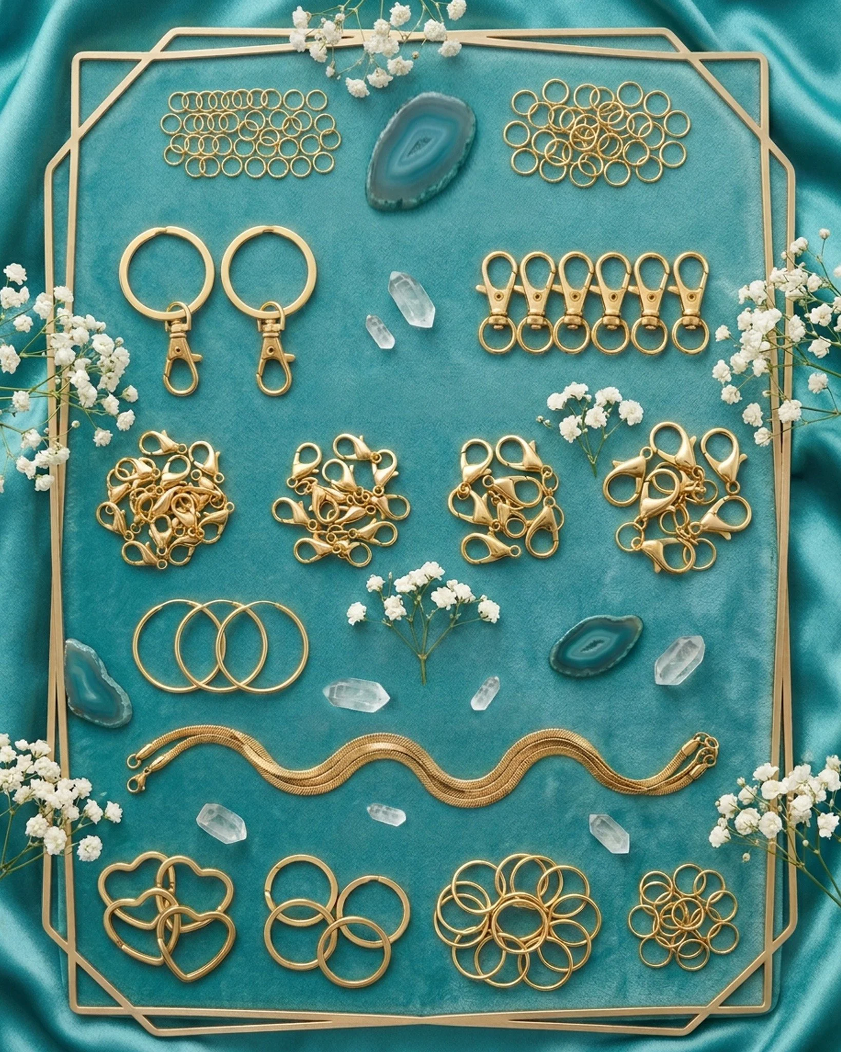 ✨ GOLD IS IN! ✨ Create, Design &amp; Shine! 💛

Everything you need to bring your jewellery-making ideas to life! From jump rings, split rings and lobster clasps to keyrings, earring hoops and bracelet chains &mdash; these gold jewellery essentials a