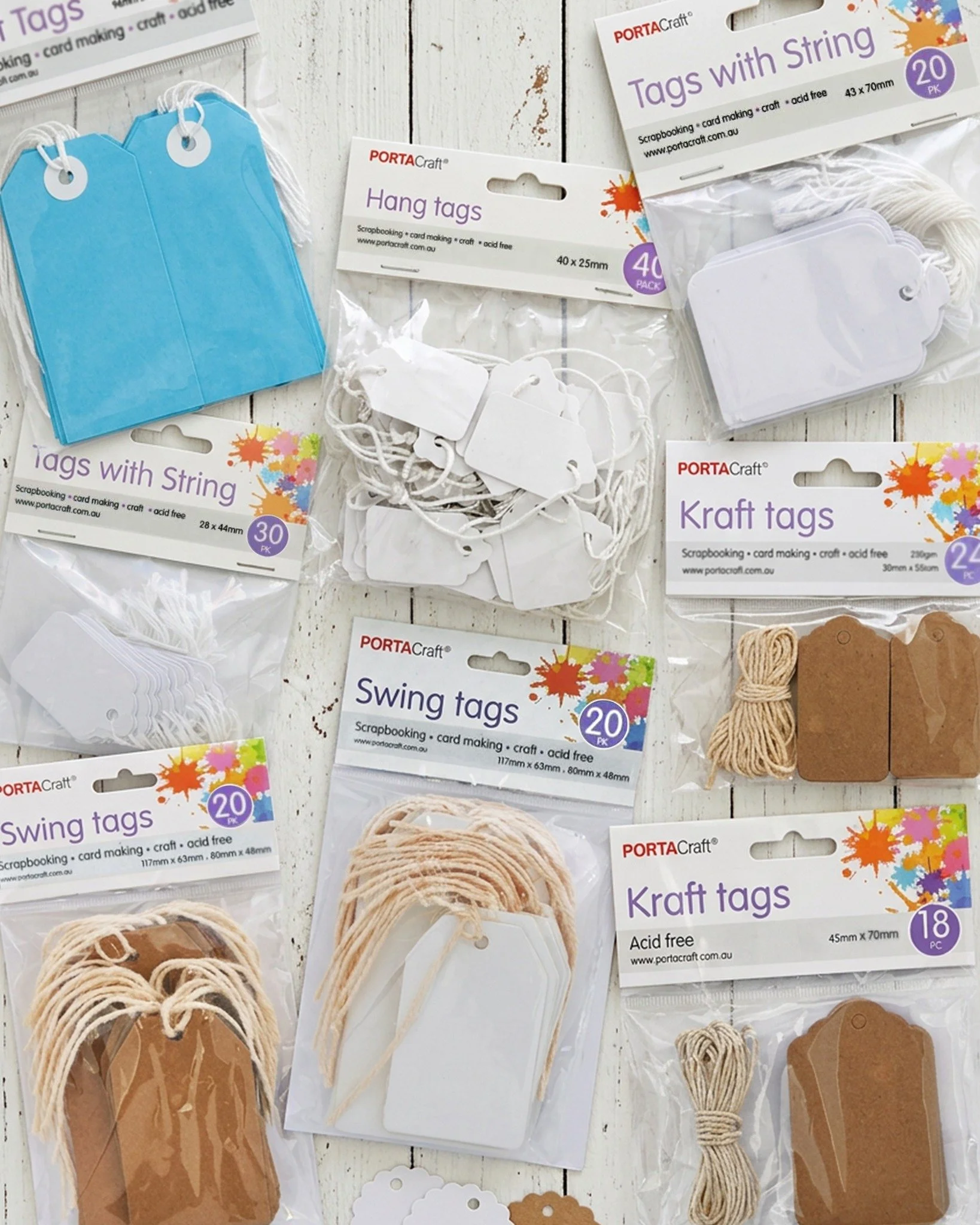 🏷️ TAG IT, CREATE IT, MAKE IT YOURS! ✨
Add the perfect finishing touch to your next creative project with our Porta Craft Tags! 💕🎨

With different types, shapes and sizes to choose from, the possibilities are endless! Use them for craft projects, 