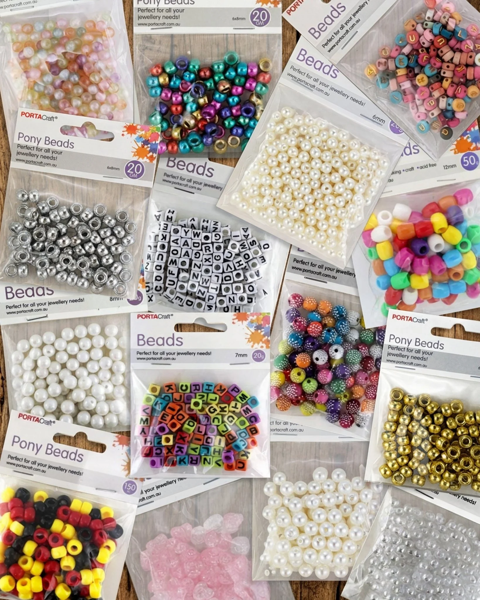 ✨ Get creative with Porta Craft Beads! 🌈💖
From pretty pearls and metallic finishes to colourful pony beads and fun alphabet beads, there&rsquo;s something for every DIY jewellery project! 💎🎨
Perfect for bracelets, necklaces, keychains and so much