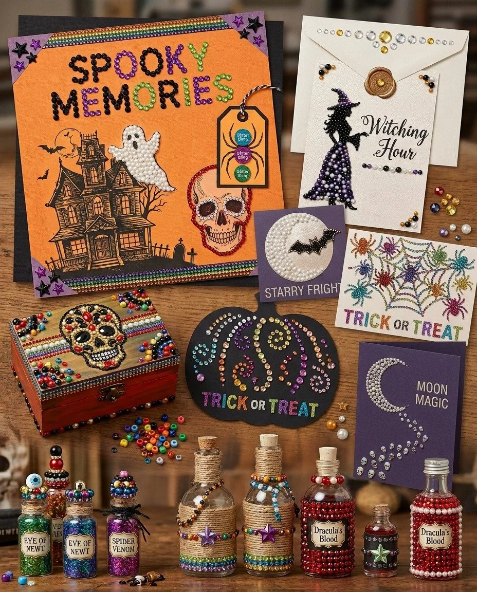 🎃✨ HALLOWEEN CREATIVITY WITH PORTA CRAFT! 👻🕷️

Get ready for a spook-tacular crafting adventure! 🧡🖤💜 From sparkling rhinestone decorations and beaded bracelets to creepy-cute cards, Halloween scrapbooking, spooky banners and magical potion bott