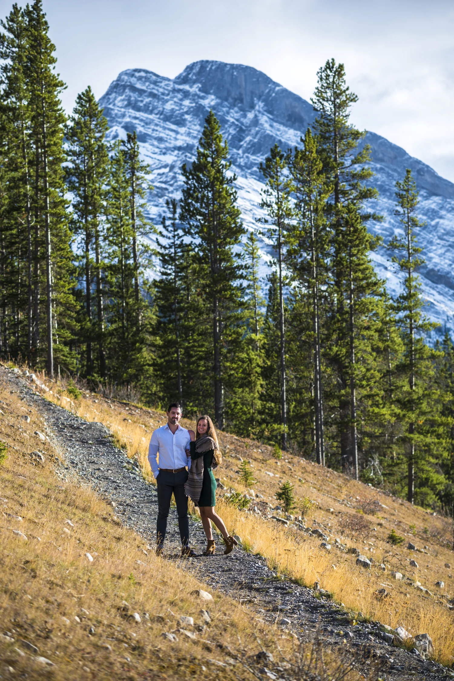 Natasha & Josh's engagement in spray lakes