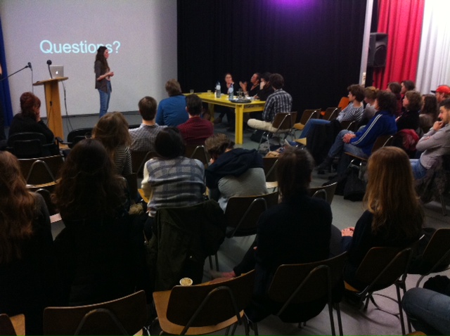 Presentation of Hester van Tongerlo during Power Pitch #09 at the Van Eyck Academy