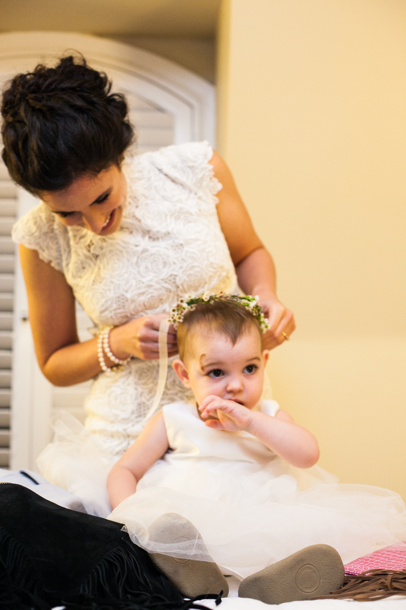 New Orleans weddings bride and flower girl