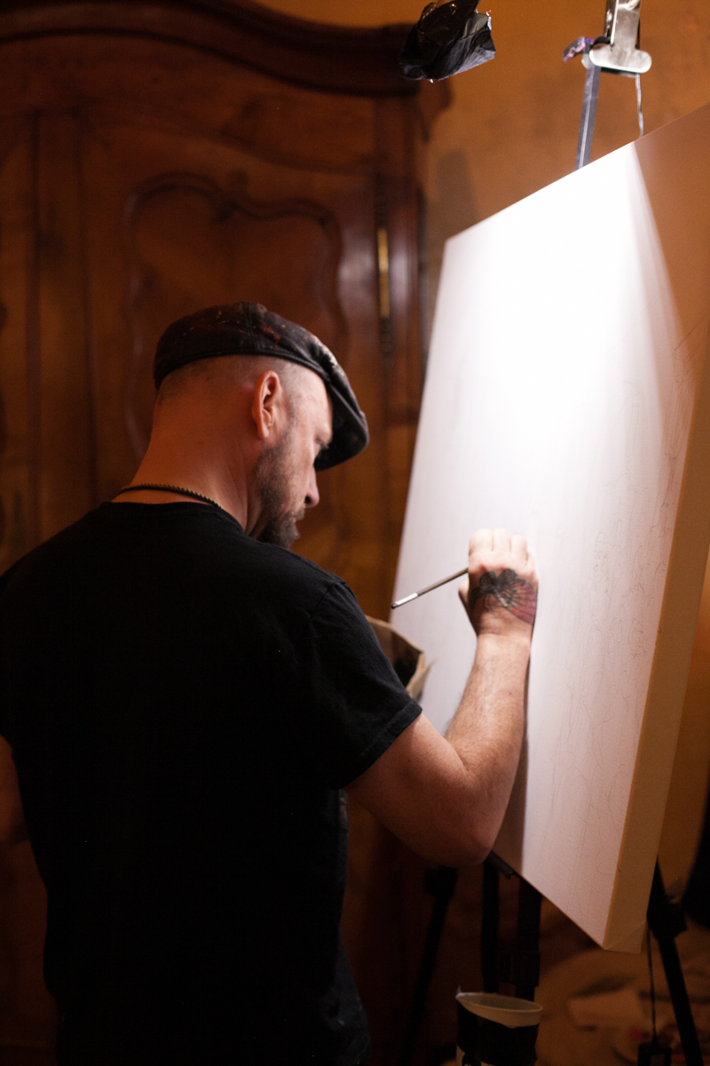 New Orleans weddings live painting