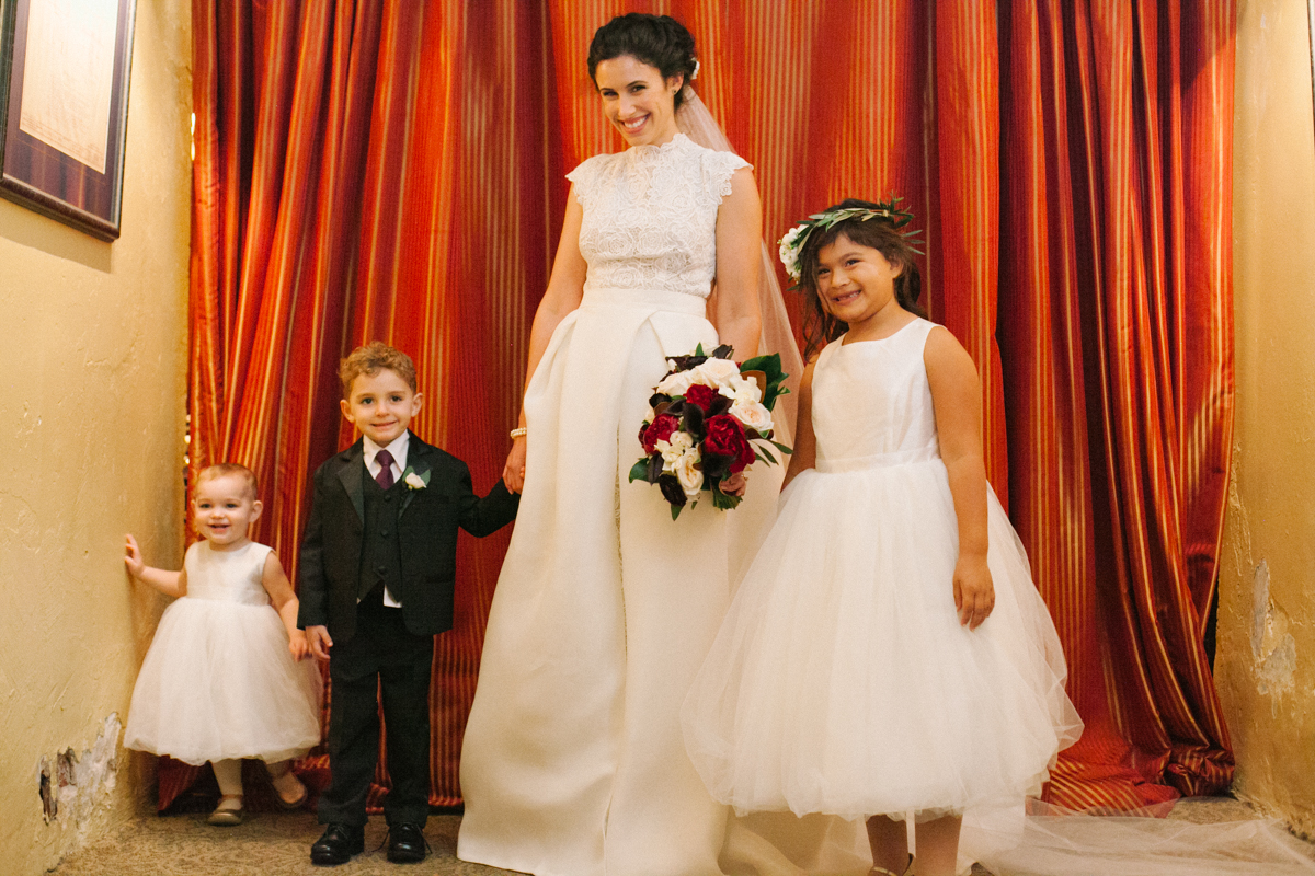 Latrobe's bride with flower girls