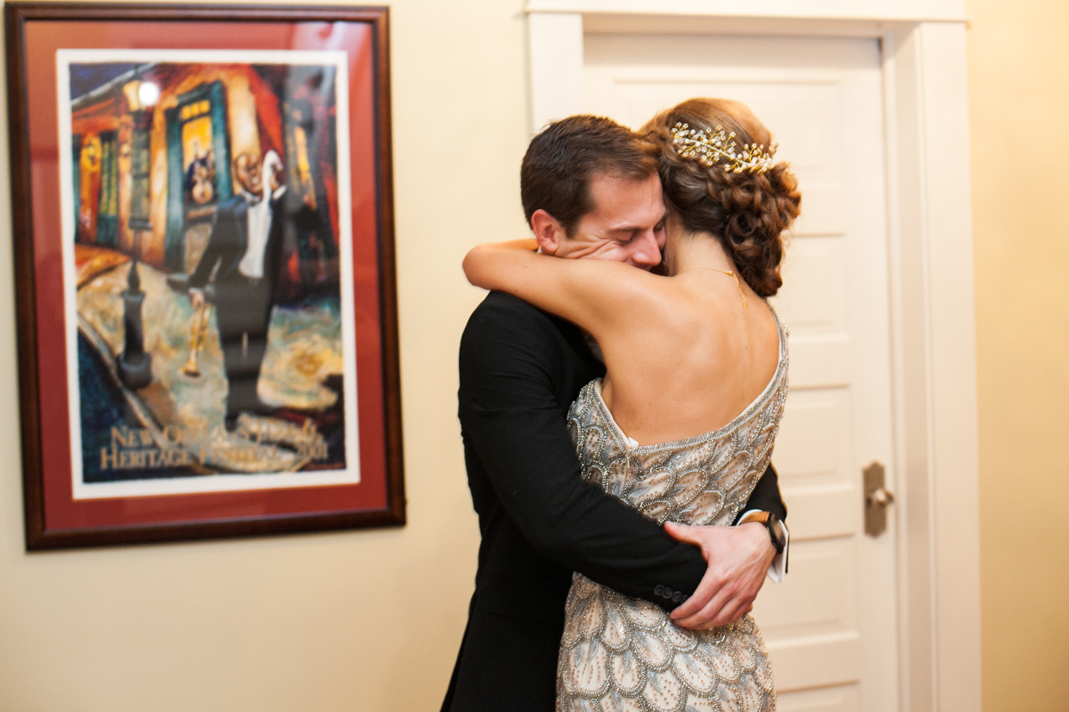 first look bride and groom