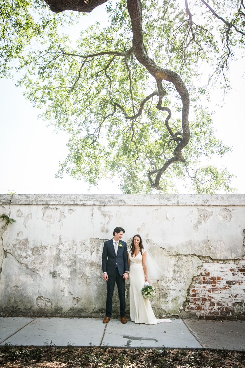 new orleans wedding bride and groom