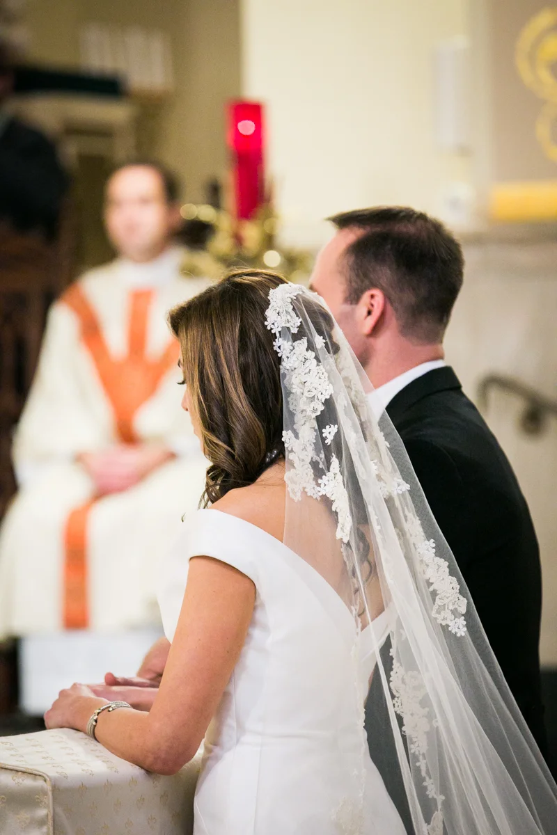 Bride and Groom Immaculate Conception church Weddings New Orleans
