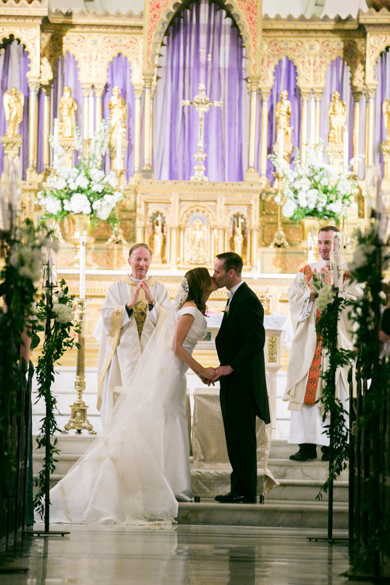 Immaculate Conception Weddings First Kiss