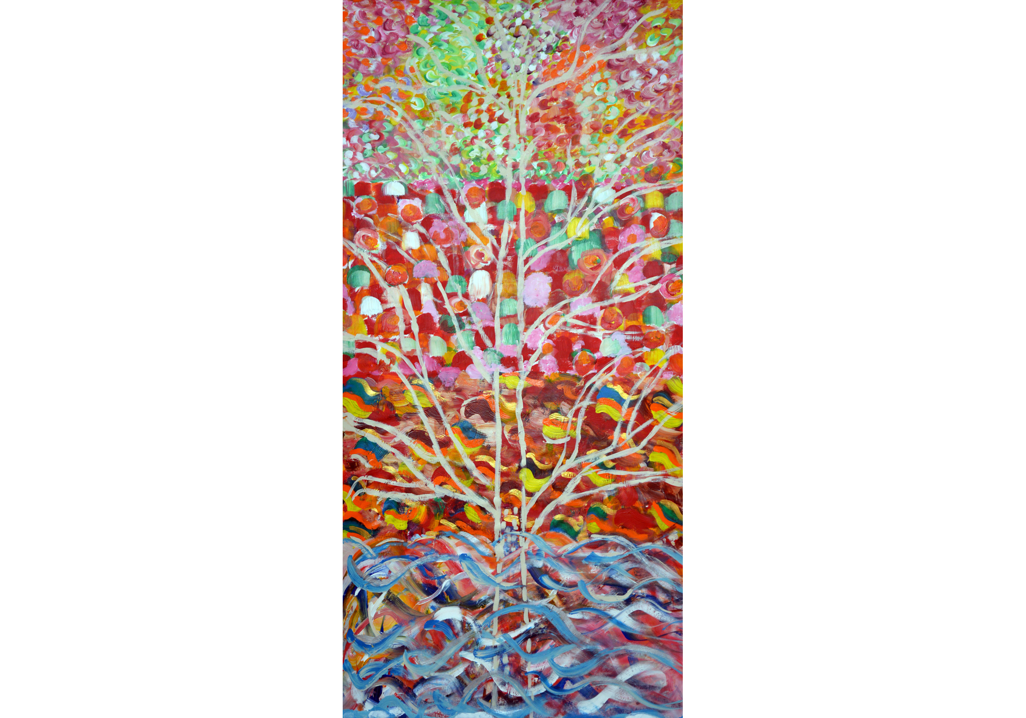 Four Seasons, acrylic on canvas, 72" x 36", 2015