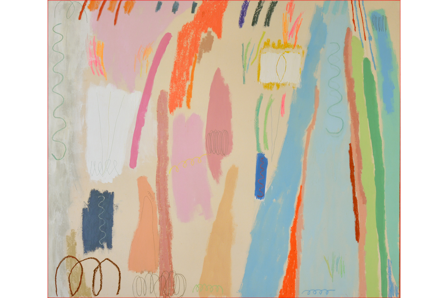 The Separation of the Sea, mixed media, 56" x 66", 2014