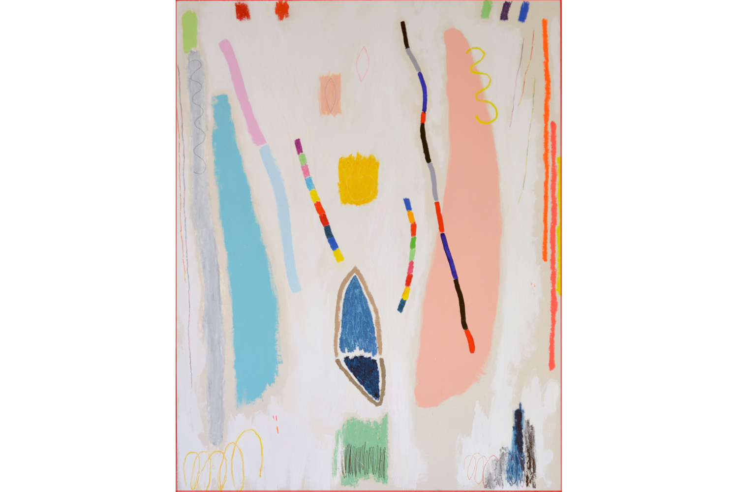 The Serpent in the Garden, mixed media on canvas, 66" x 52", 2015