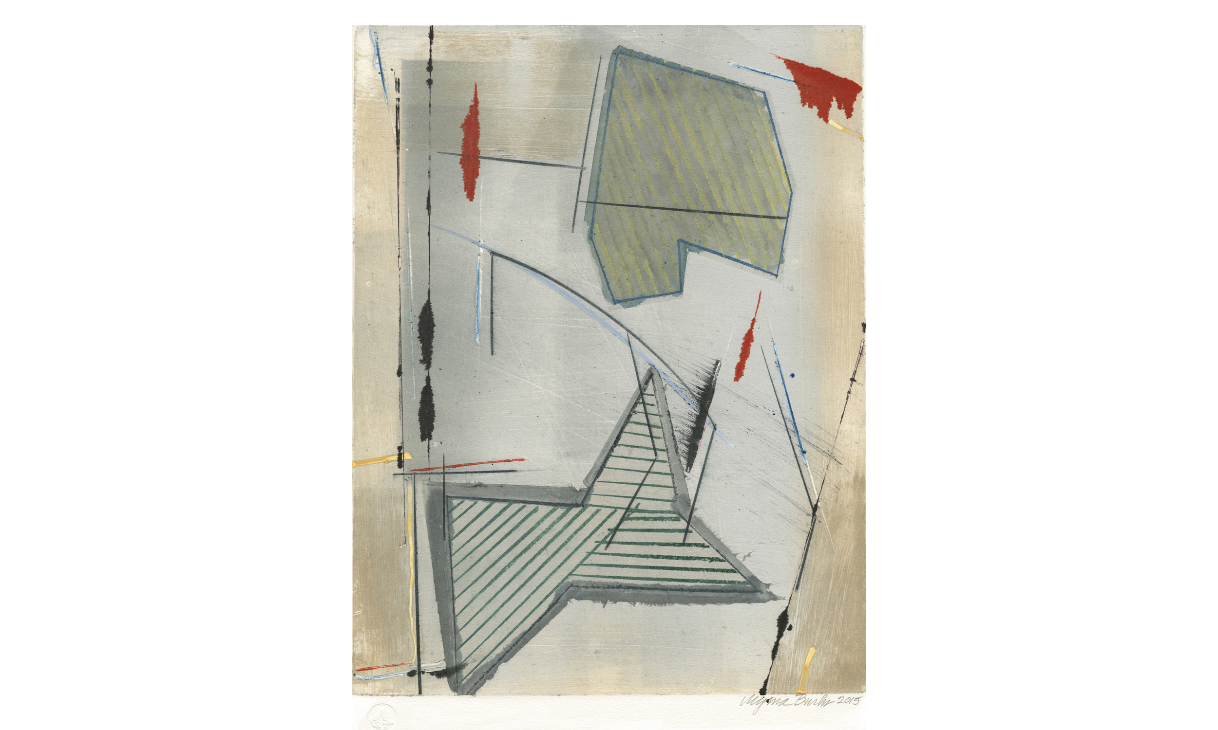 Penado, monotype on Somerset rag paper, 25.4" x 18", 2015