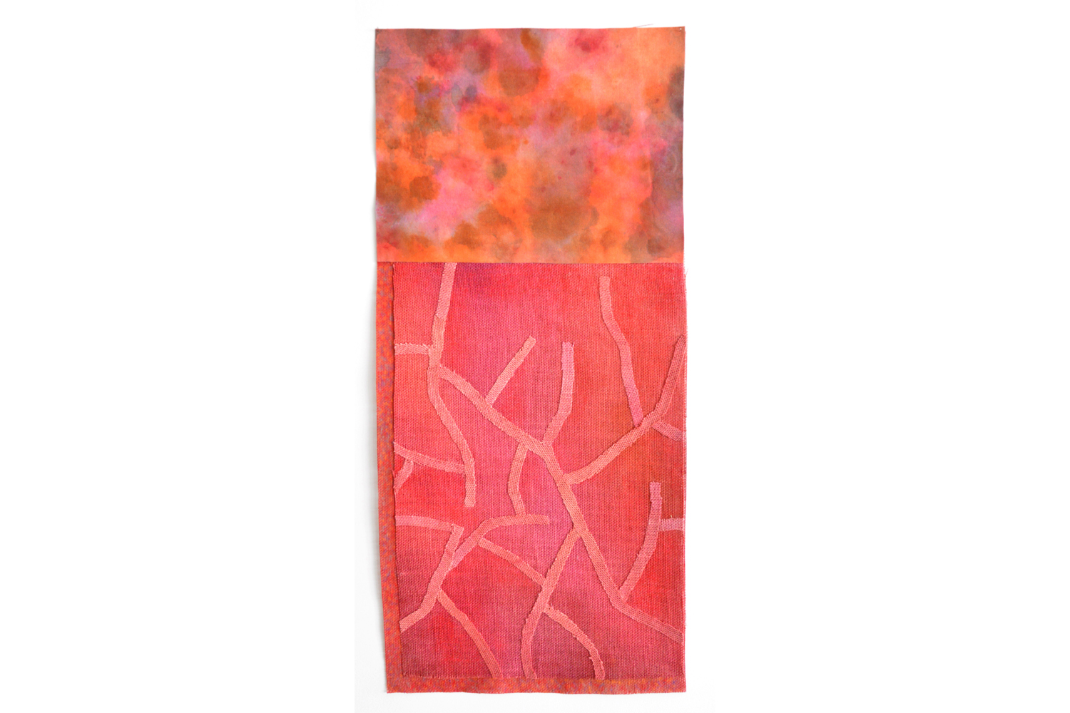 Fall, Acrylic on jute and canvas, 31.5” x 14.25”, 2016