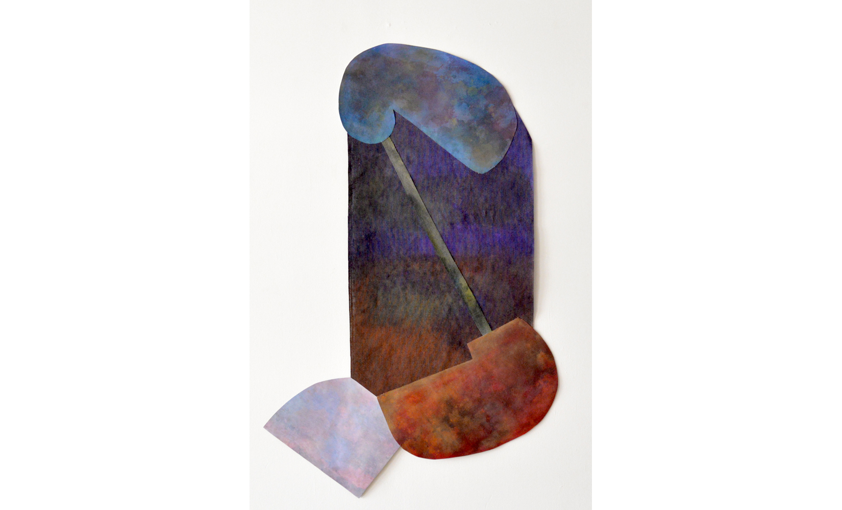 Head Heart Hand, Acrylic on jute and canvas, 70” x 46”, 2016