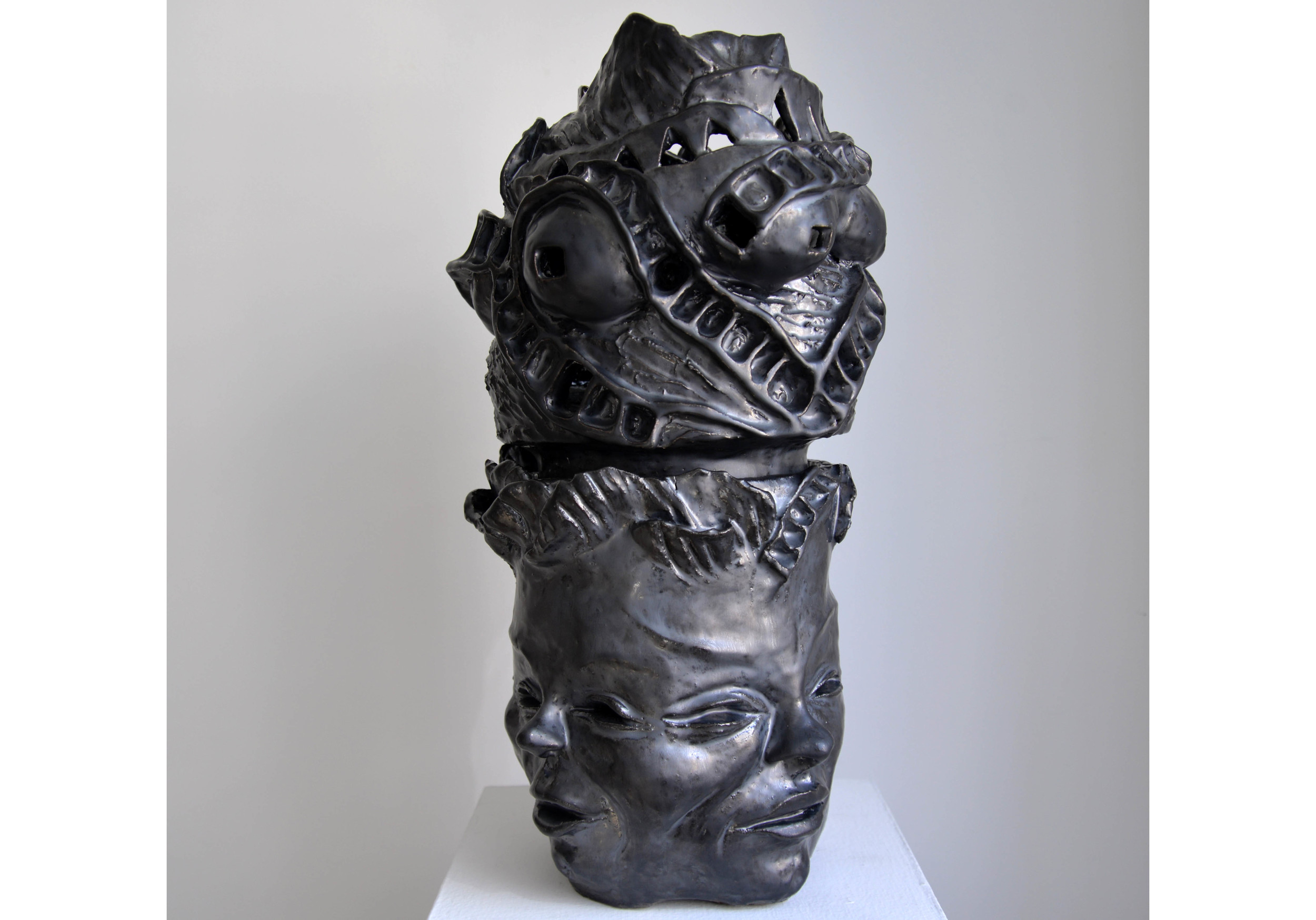 Four Sided Girl, Glazed ceramic, 20.5” x 10” x 11”, 2015