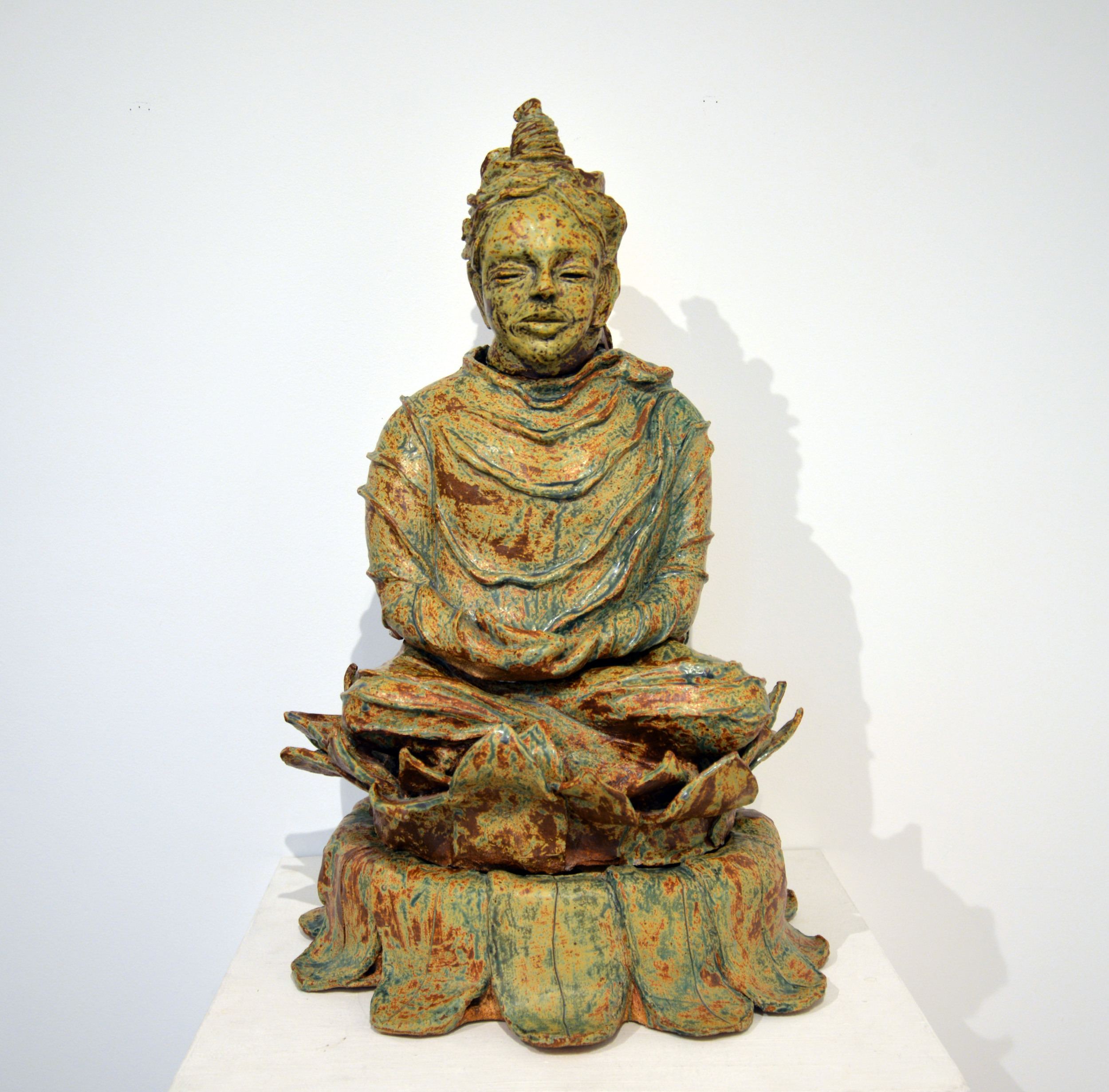 Bodhisattva for Yvonne, Glazed ceramic, 31.5” x 22” x 18”, 2013