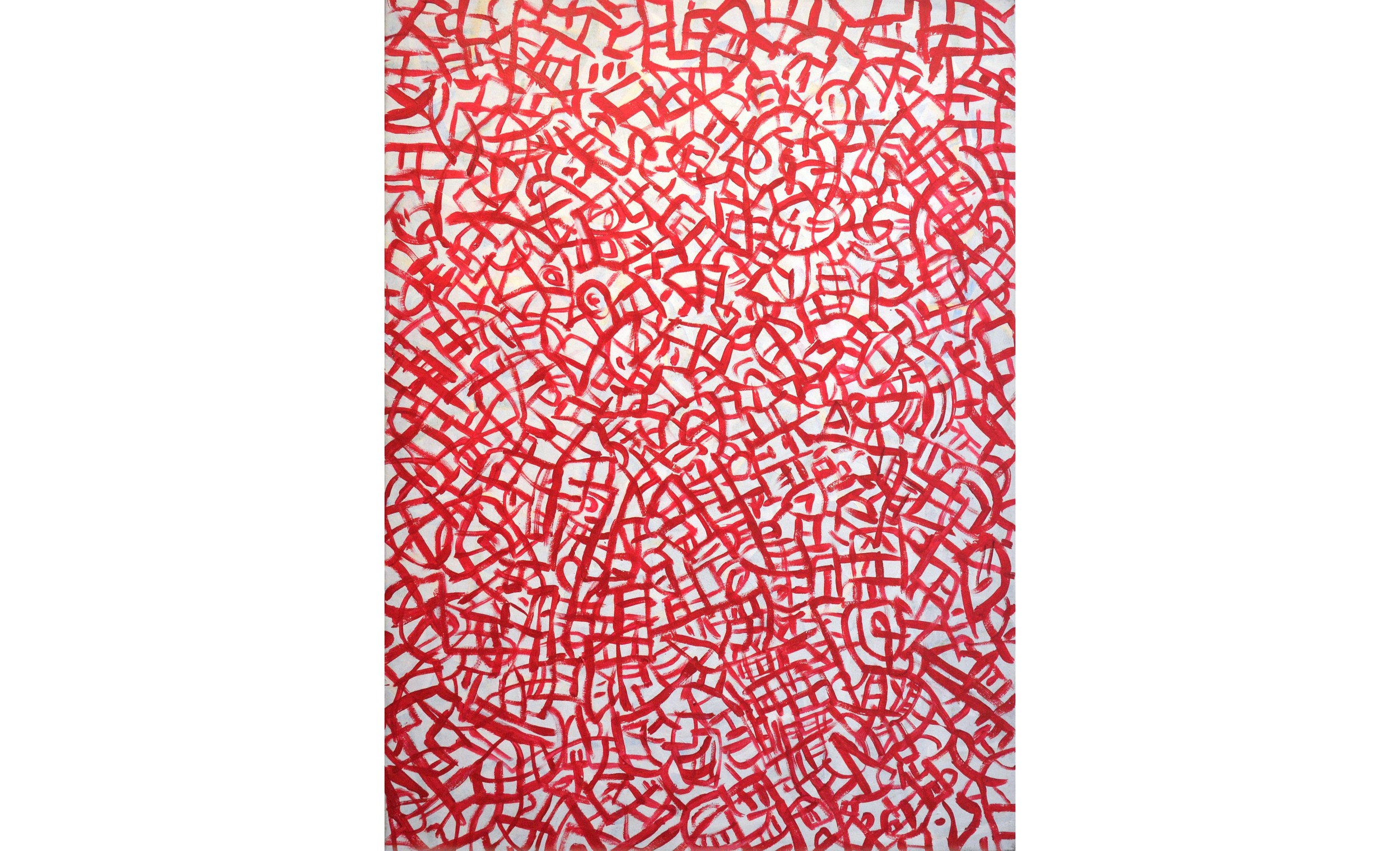 Sound in Red, Acrylic on canvas, 60” x 44”
